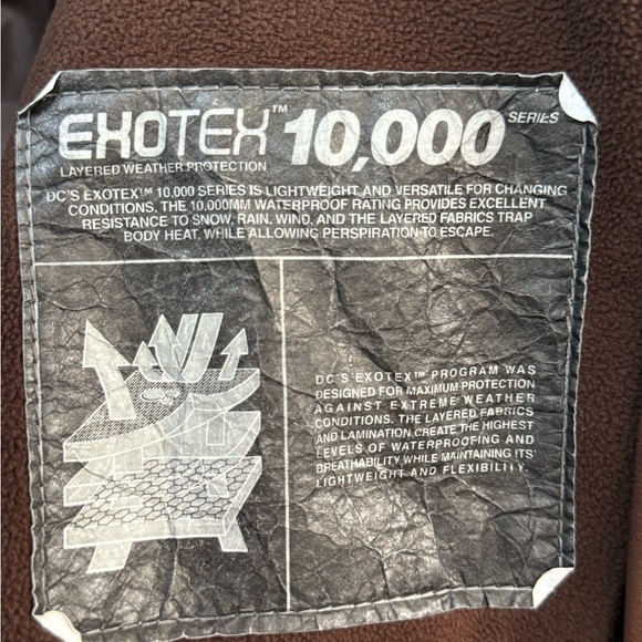 DC Shoes Y2K Exotex 10,000 Men’s Large Snowboard Ski Jacket Hooded Brown - Picture 9 of 11